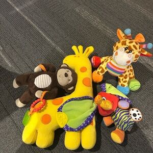 Colorful Plush Animal Toy Set for baby